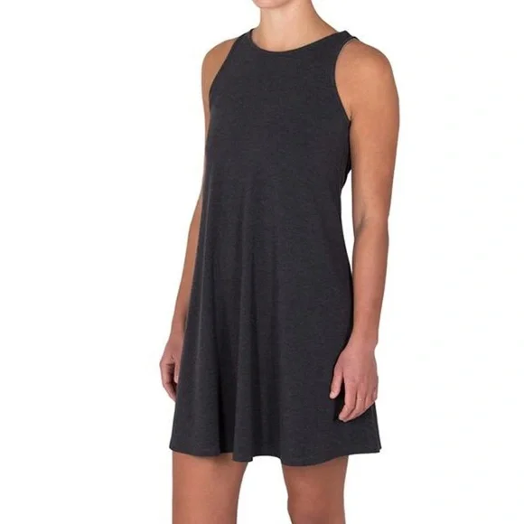 Free Fly Bamboo Flex Tank Dress Woman Heather Black Medium Sundress - Picture 2 of 8